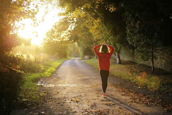 Woman taking steps to improve your whole health