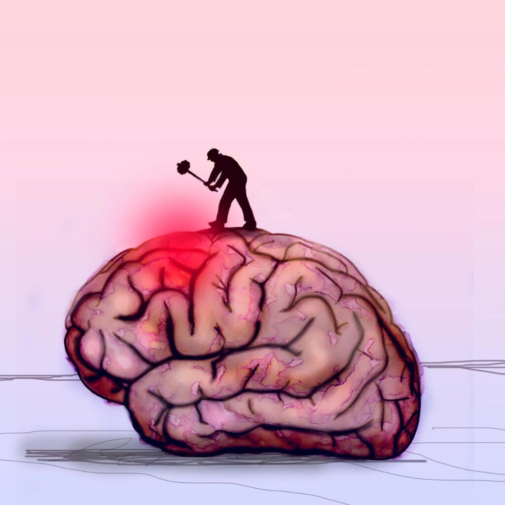 cartoon image of migraines