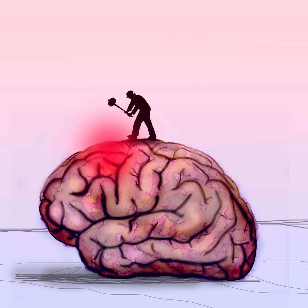 cartoon image of migraines