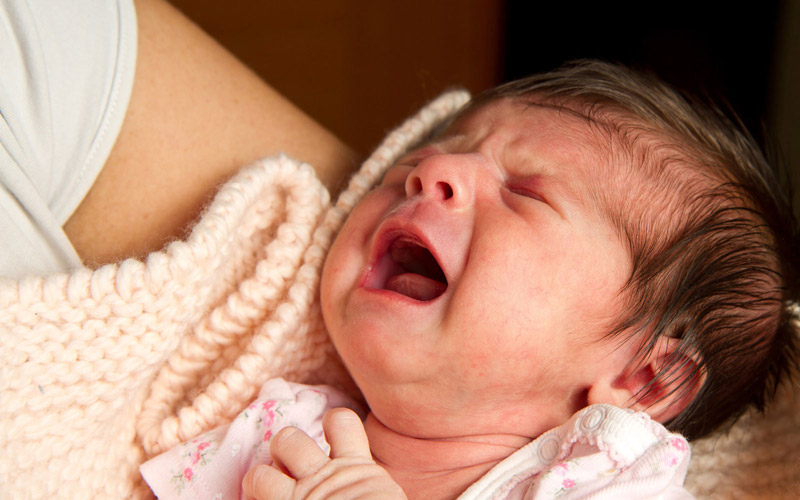 baby crying with colic
